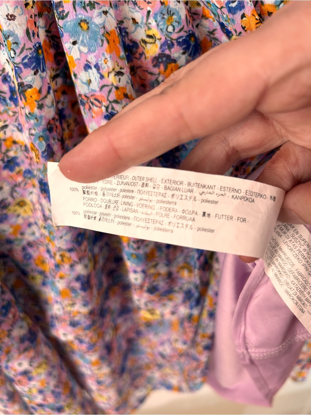 Zara Floral Ruffle V-Neck Mini Dress, XS tiered skirt smocked Pretty Western - Picture 14 of 14